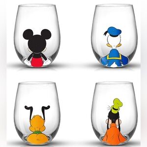 JoyJolt Disney Mickey Mouse Squad Collection Drinking Glasses, Christmas Gift